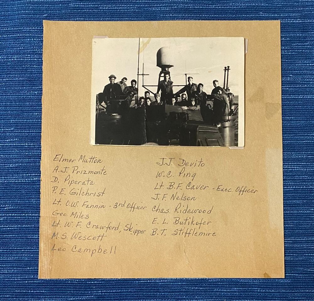 Vintage Original PT 236 RON 19 1943 WWII Photo Sailors Motor Patrol Torpedo Boat